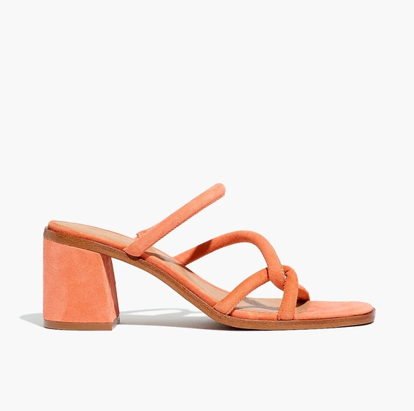 EUC Madewell Tayla Suede Sandals (coral) - Picture 4 of 7